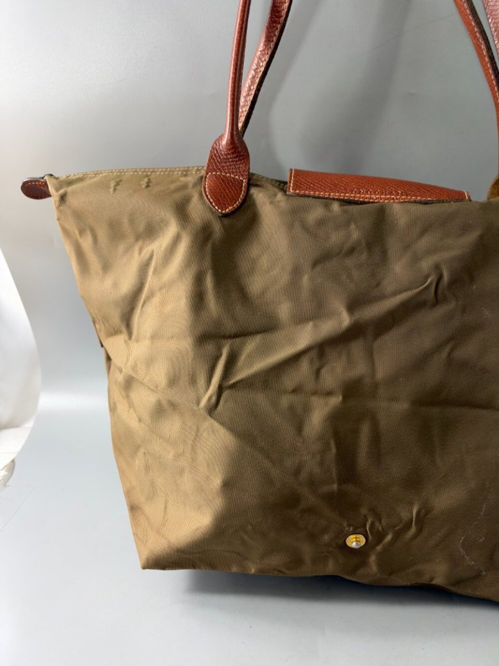 Authentic Longchamp Le Pliage Large Brown Nylon Tote Bag - Picture 6 of 15